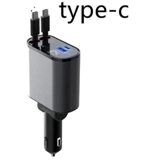 Metal Car Charger 100W Super Fast Charging Car Cigarette Lighter USB-C Adapter Rieworkes