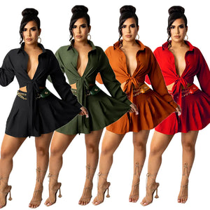 CM2153 Women's Fashion Cardigan and Pleated Skirt Set Mimarta