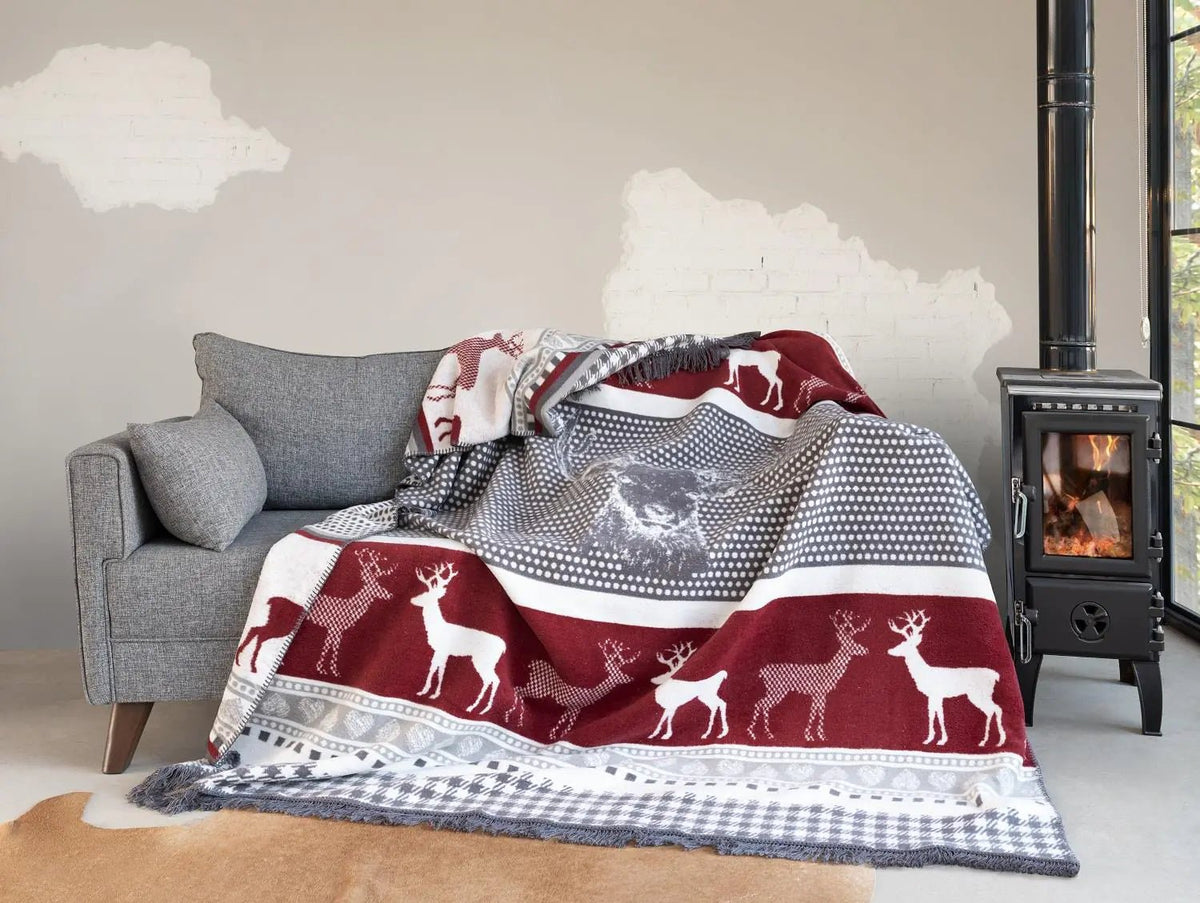 Aksu Double Cotton Blanket 180x220 Peaceful - Rieworkes