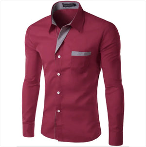 European And American Simple Men's Long Sleeve Shirt Rieworkes