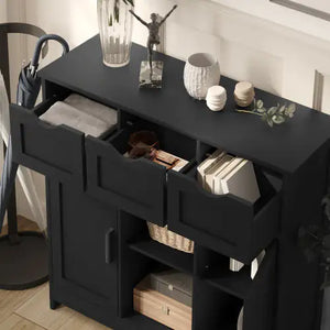 Storage Cabinets,Wooden Floor Cabinet,with Drawers And Shelves Storage Cabinets,Accent Cabinet For Living Room,Bedroom,Bathroom Furniture Home Decor Rieworkes