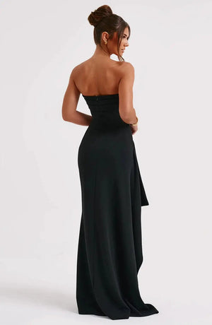 Elegant High Rise Split Maxi Dress Rieworkes