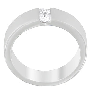 Men's 14K White Gold 1/4 ct.TDW Diamond Channel Band Ring (G-H, VS1-VS2) Rieworkes