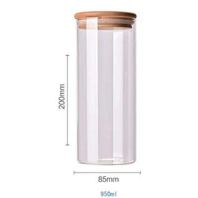 Bamboo-Covered Borosilicate Glass Food Storage Containers Rieworkes