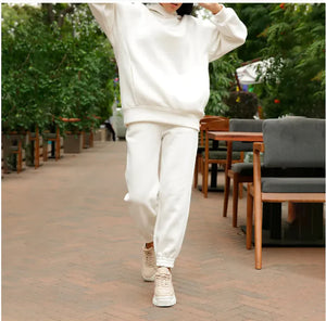 Cozy Hooded Plush Sweatshirt for Women – Casual Sportswear Rieworkes