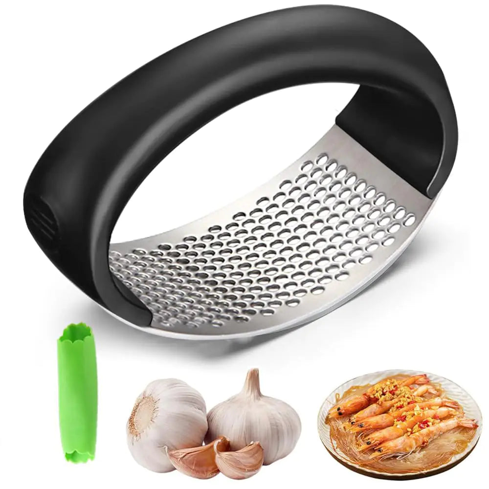 2024 Upgraded Stainless Steel Garlic Crusher - Garlic Crusher Home Kitchen Utensils Portable Manual Garlic Crusher Home & Kitchen Garlic Press (1pc) Rieworkes