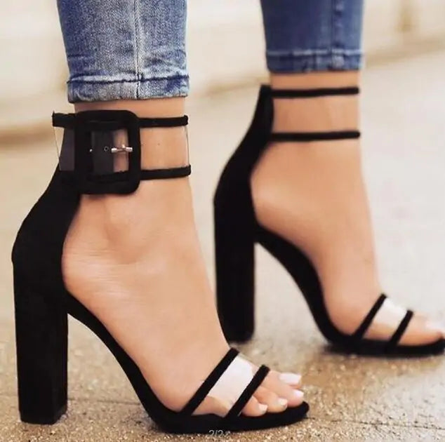 Women's Comfortable Hollow High Heels Sandals Rieworkes
