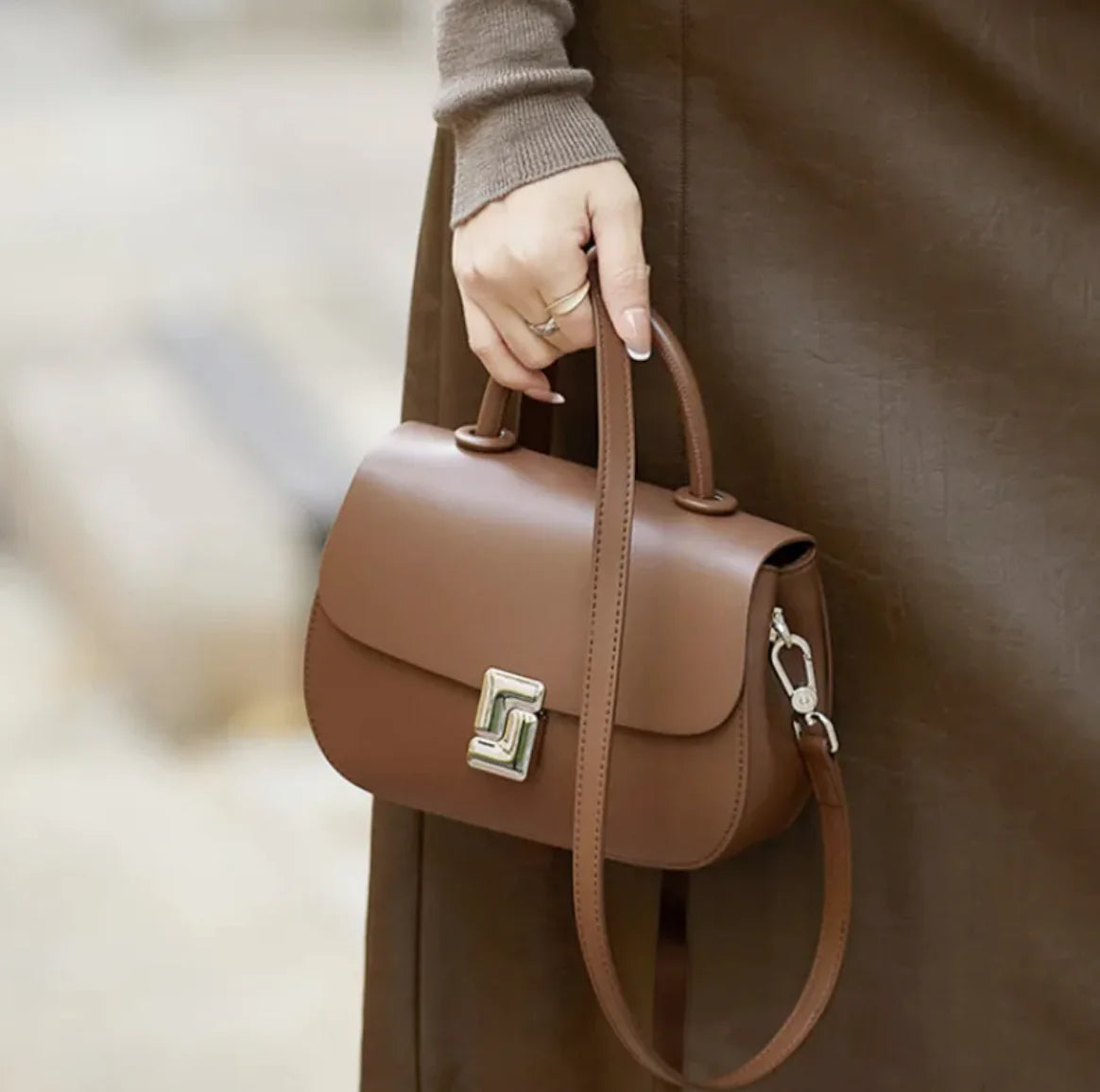 Retro Leather Saddle Crossbody Bag Rieworkes