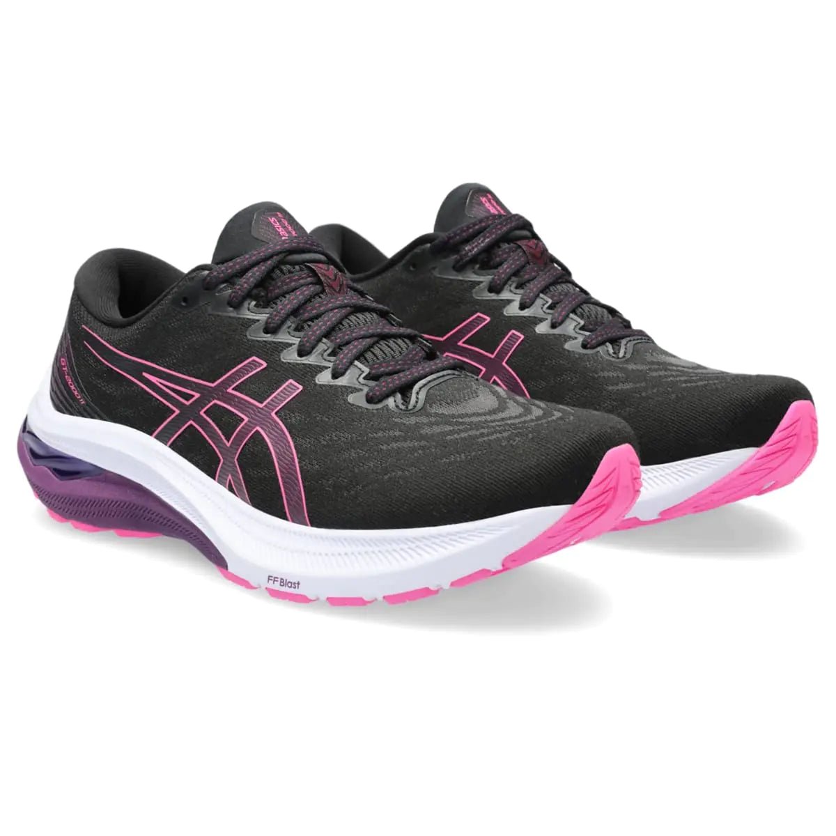 ASICS Women's GT - 2000 11 Running Shoes 6.5 Black/Hot Pink - Rieworkes