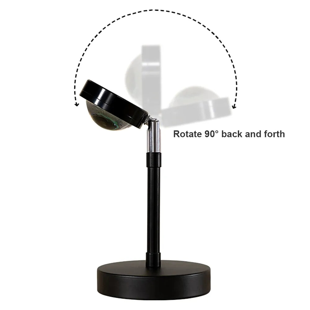 USB Rainbow Sunset Projector LED Night Light: Home Decor Lamp Rieworkes