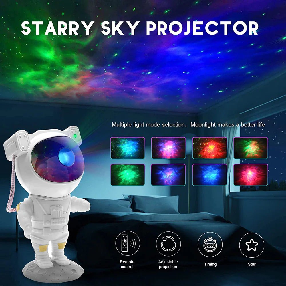 Astronaut Projector Galaxy Starry Sky Night Light Ocean Star LED Lamp Remote - Rieworkes