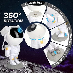 Astronaut Projector Galaxy Starry Sky Night Light Ocean Star LED Lamp Remote - Rieworkes
