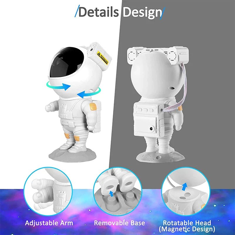 Astronaut Projector Galaxy Starry Sky Night Light Ocean Star LED Lamp Remote - Rieworkes
