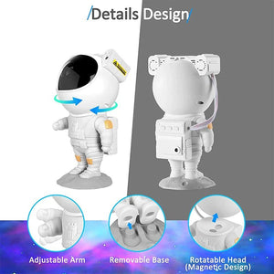Astronaut Projector Galaxy Starry Sky Night Light Ocean Star LED Lamp Remote - Rieworkes