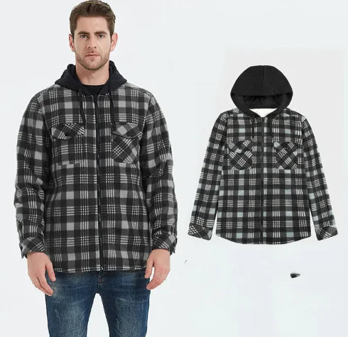 Thermal Fleece-Lined Men's Shirt Jacket Mimarta