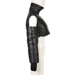 Cutout Cropped Puffer Jacket Rieworkes
