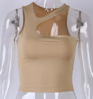 Halter Tight-fitting Sleeveless Top Rieworkes