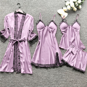 Summer Sexy Women's Loungewear Pajama Set (4 Pieces) Mimarta