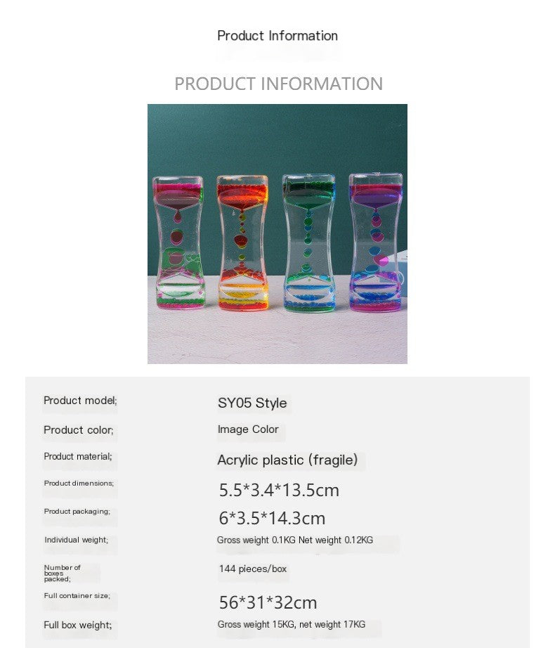 Dual Color Liquid Acrylic Hourglass Timer Decor Mimarta