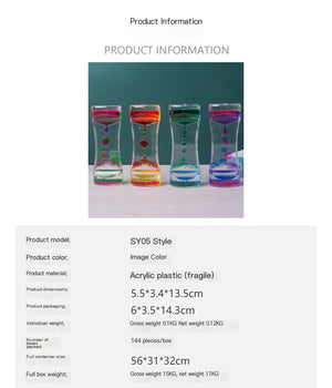 Dual Color Liquid Acrylic Hourglass Timer Decor Mimarta