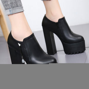 New Autumn Winter High Heel Platform Shoes for Women Mimarta