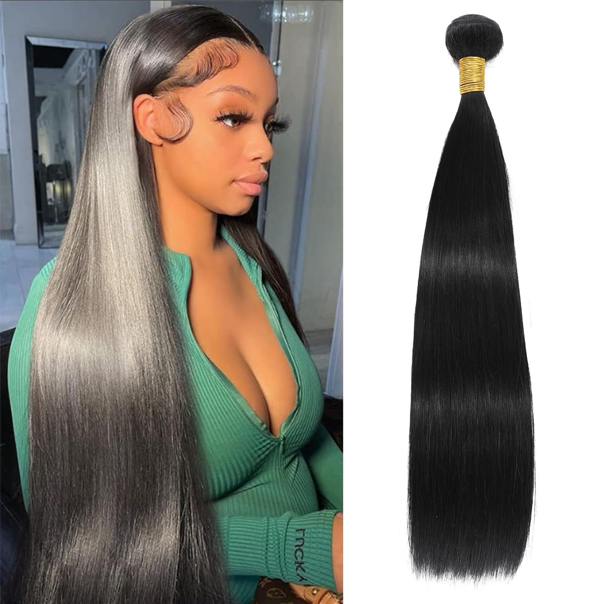 12A Human Hair Bundles Straight 24 Inch Single Bundle Human Hair 100% Unprocessed Brazilian Virgin Hair Bundles Deals Human Hair Weave Bundles Human Hair Extension Natural Color Mimarta