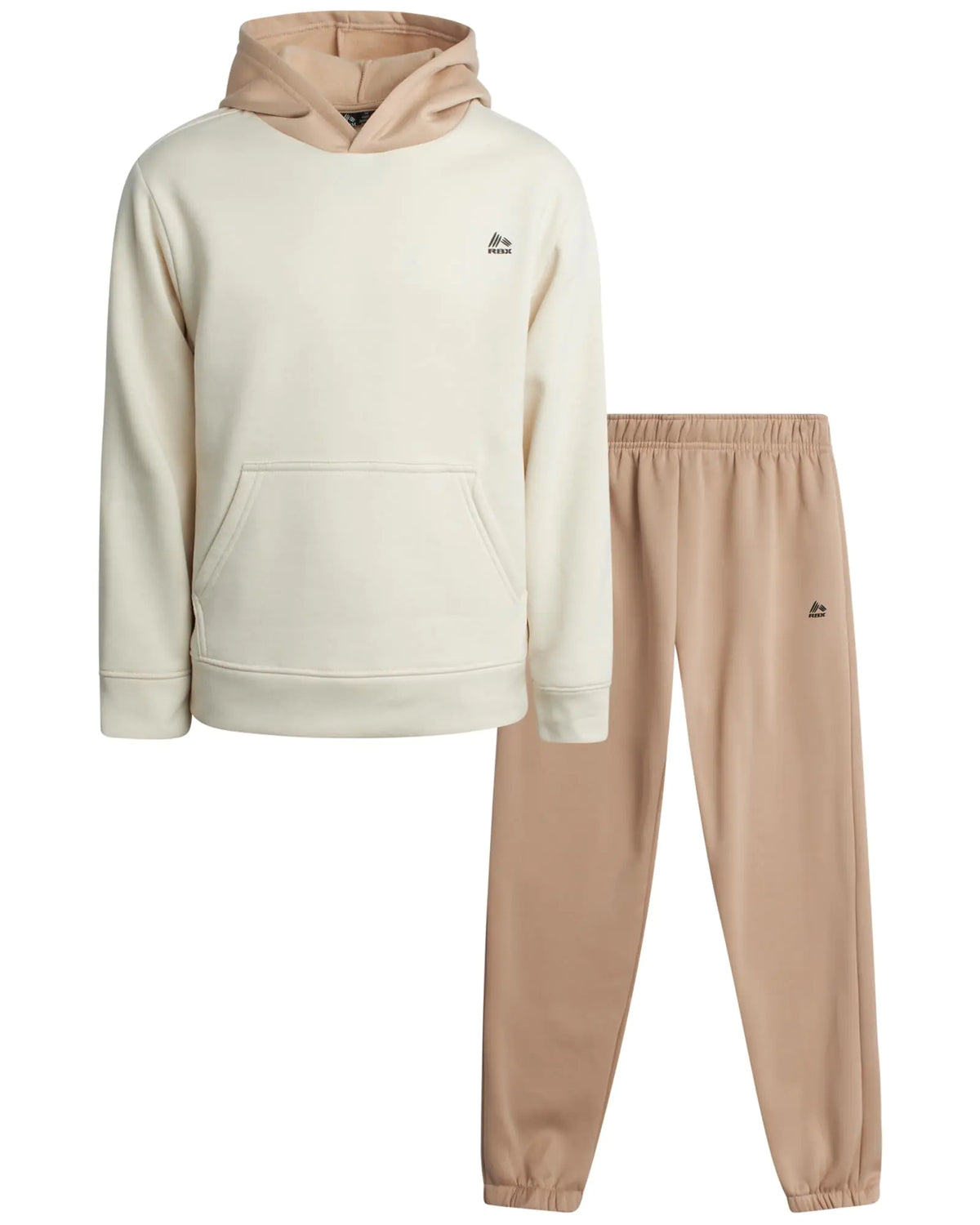RBX Boys Active Sweatsuit Set - 2 Piece Performance Fleece Pullover Hoodie Sweatshirt and Jogger Sweatpants (Sizes: 2T-12) Size 3T Bone Heather Mimarta