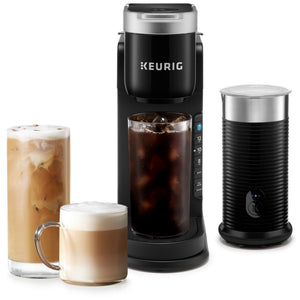 Keurig K-Café Barista Bar Single Serve Coffee Maker and Frother with 3 Brew Sizes Hot and Cold Coffee Capabilities 2oz Coffee Shot Button Black Mimarta
