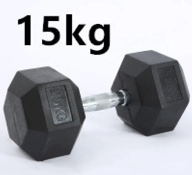 HexGrip Rubber-Coated Fixed Dumbbell Rieworkes