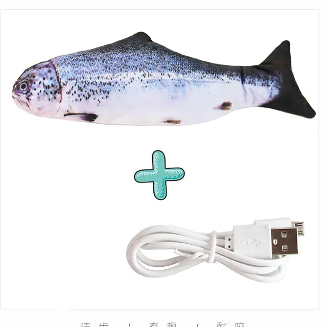 Cats USB Charger Interactive Toy Fish Rieworkes