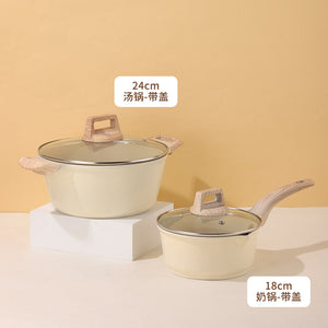Non-Stick Stone Cookware Set - 4 Pieces for Home Use Mimarta
