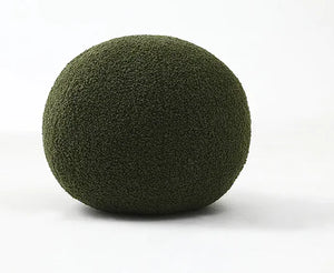 Round Velvet Soft Ball Sofa Pillow On Bay Window Bed Mimarta