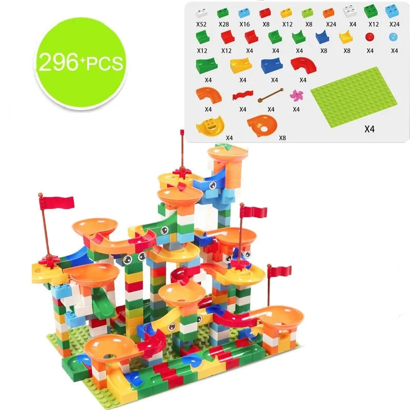 Marble Race Run Block Toys Rieworkes