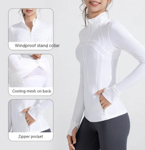 Workout Long Sleeve Zipper Jacket Mimarta