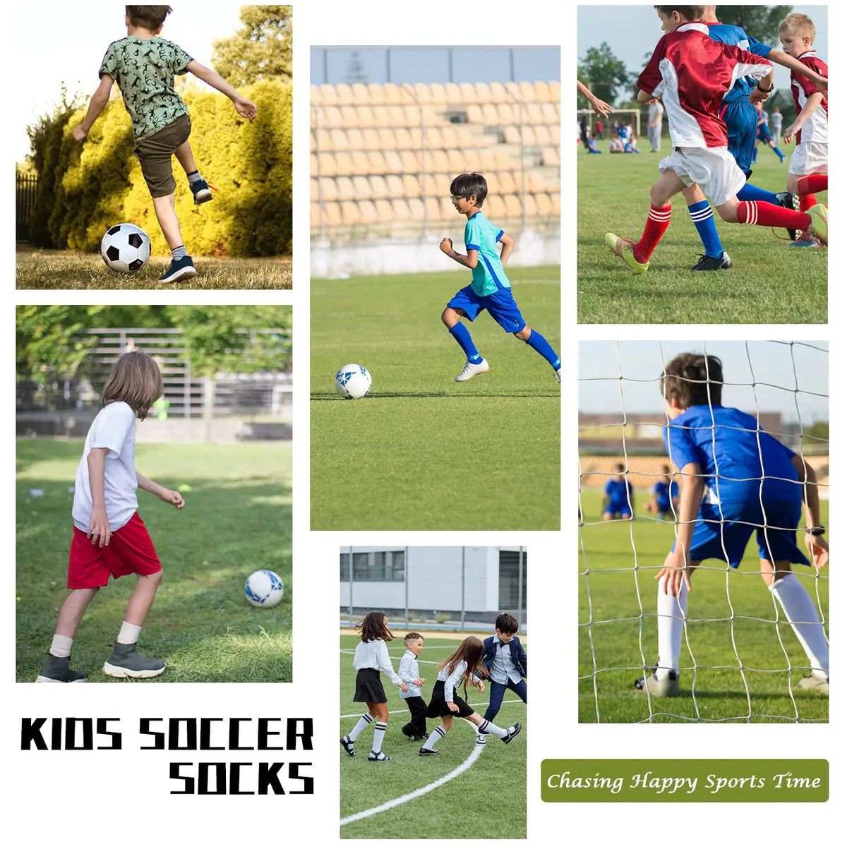 Zando 4 Pairs Kids Soccer Socks Baseball Softball Socks Youth Athletic Socks Boys Girls Knee High Socks 4-10 Years Little Kid 10-12 Years Black*2/White*2 Rieworkes
