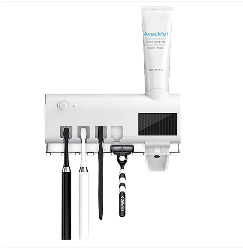 Smart Toothbrush Sterilizer Ultraviolet Sterilization Perforation-Free Wall-mounted Toothbrush Holder Rieworkes