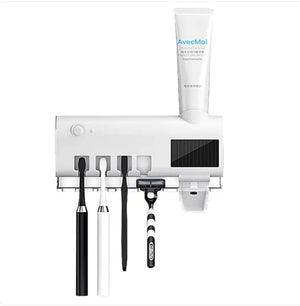 Smart Toothbrush Sterilizer Ultraviolet Sterilization Perforation-Free Wall-mounted Toothbrush Holder Rieworkes