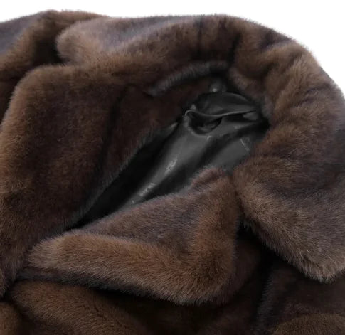 Women's Winter Warm Long Imitation Mink Coat Mimarta