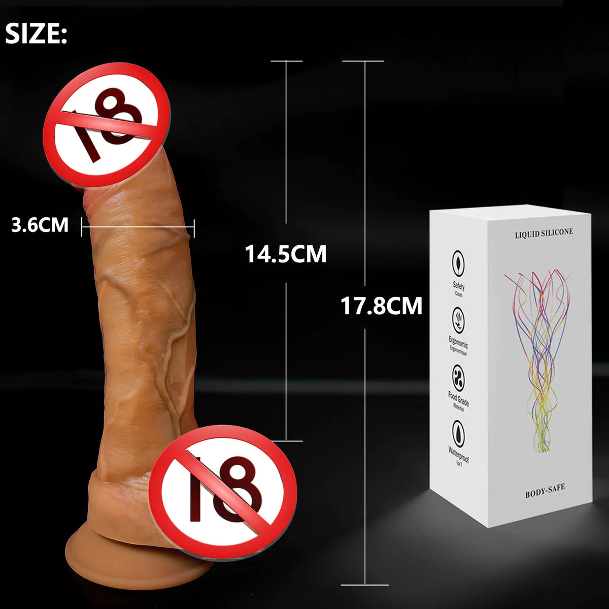 Soft Black Realistic Dildo for Female Pleasure Mimarta