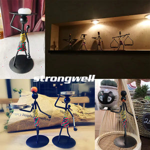 Modern Iron Man Candlestick Rieworkes