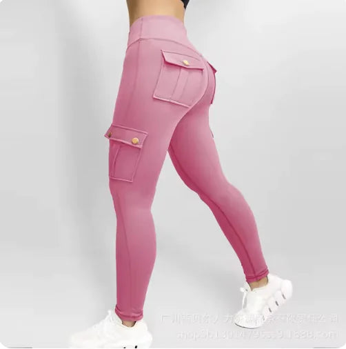 High Elastic Fitness Workwear Pants with Pockets for Women Rieworkes