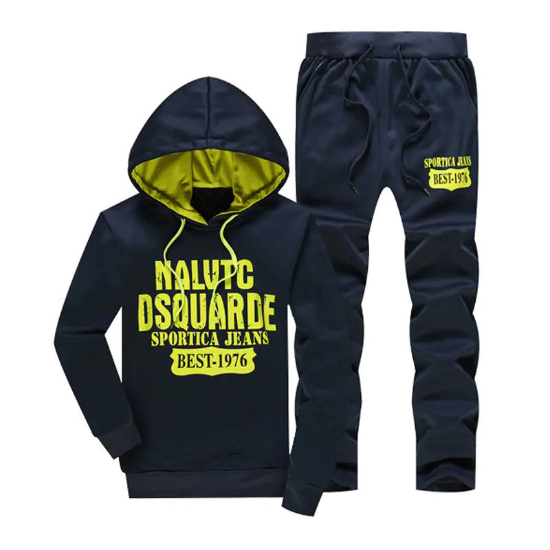 Men's Hooded Sweatshirt and Down Jacket Three-Piece Set Mimarta