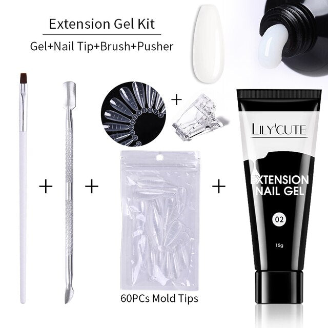 LILYCUTE Nail Extension Gel Set Rieworkes