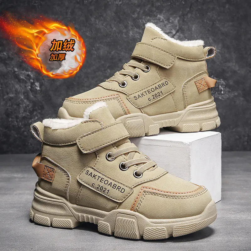 Boys' Cotton Winter Boots - Thick Warm Casual Shoes Mimarta