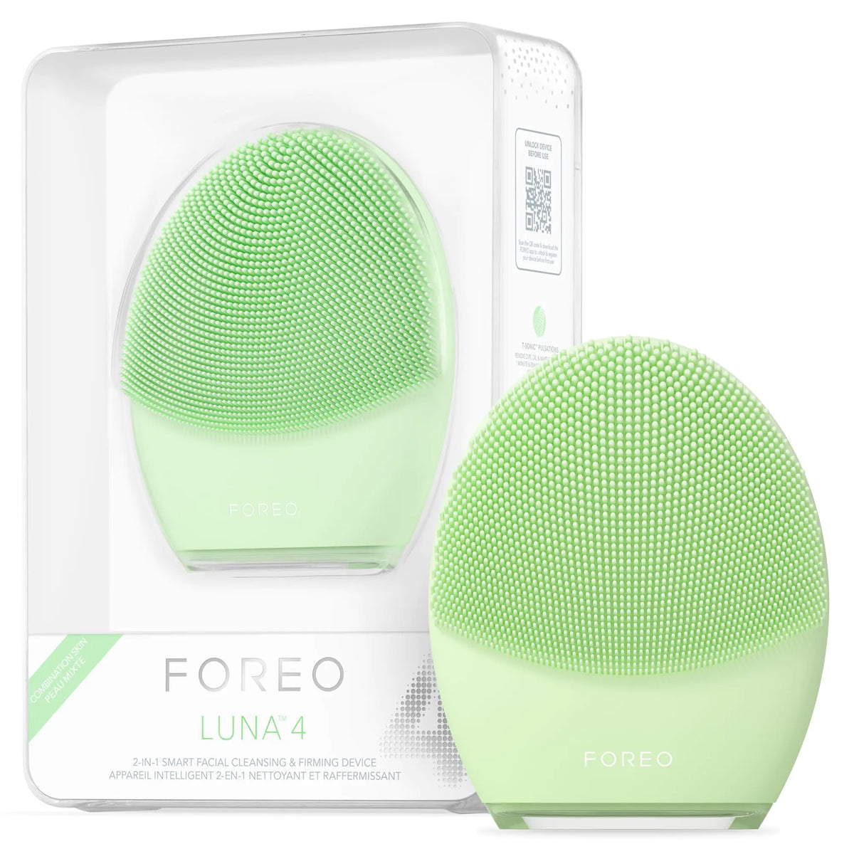 FOREO LUNA 4 Face Cleansing Brush - Firming Face Massager - Anti Aging Face Care - Enhances Absorption of Facial Skin Care Products - Simple Skin Care Tools - Combination Skin Mimarta