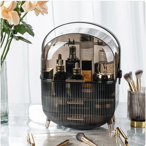 Large Capacity Dustproof Transparent Cosmetic Organizer Box for Desktop Mimarta
