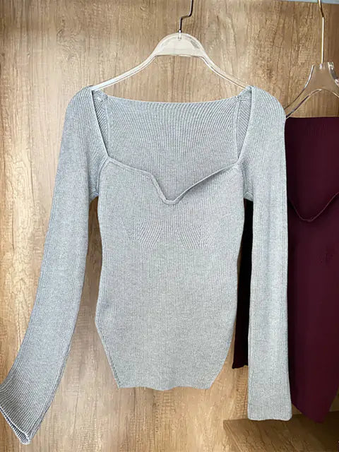 Woman's Long Sleeve Knitted Pullover Rieworkes