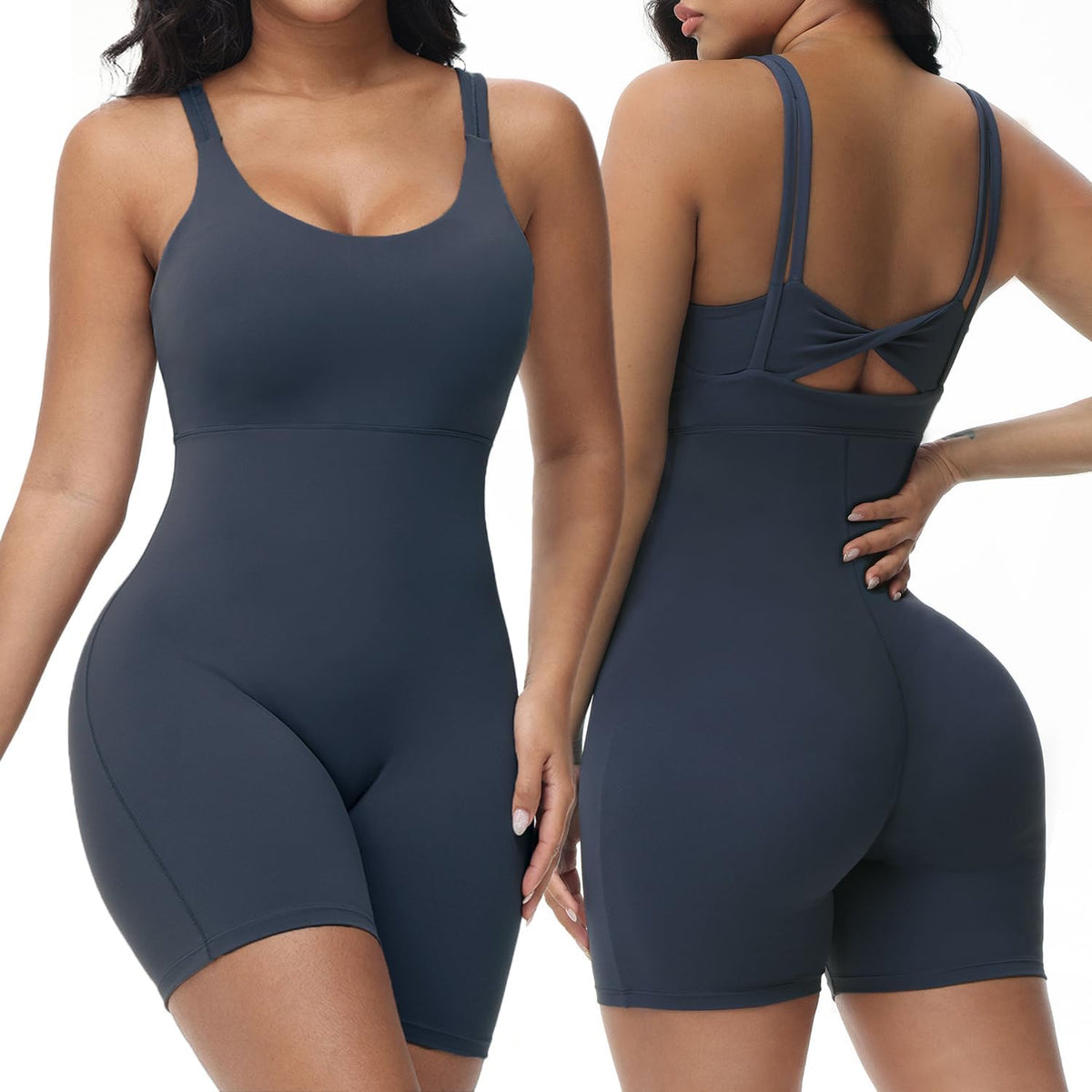 Wenlia Womens Back Knotted Jumpsuits Sleeveless One Piece Unitard Bodysuit Gym Workout Yoga Summer Outfits Mimarta