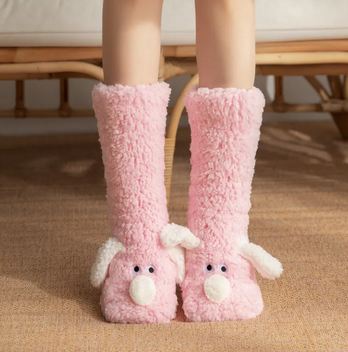Women’s Plush Dog Socks Mimarta