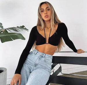 Women's Sexy Long Sleeve T-shirt Mimarta